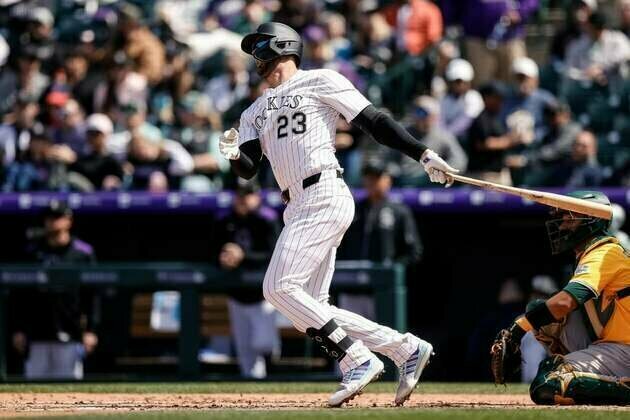 Rockies OF Kris Bryant (back) lands on 10-day IL