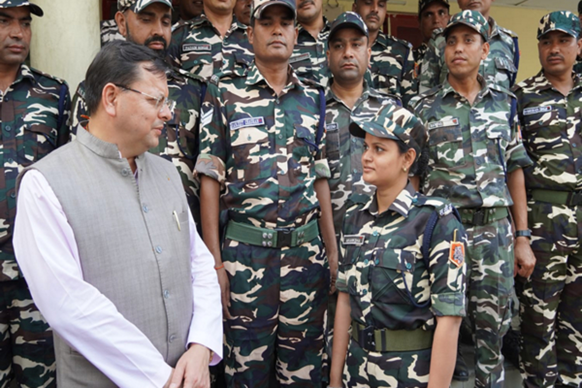 Uttarakhand: CM Dhami visits SSB camp on Indo-Nepal border, praises indomitable courage