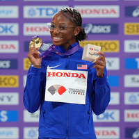 (SP)JAPAN-TOKYO-ATHLETICS-WORLD ATHLETICS CHAMPIONSHIPS-WOMEN'S 100M-AWARDING CEREMONY
