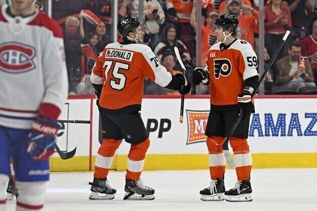 Flyers beat Canadiens for third staight win before playoff opener