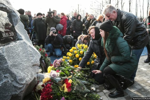Kyiv Airport Monument Unveiled In Memory Of Iran Plane Crash Victims