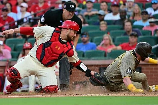 Padres top Cards in game feature 5 hit batters