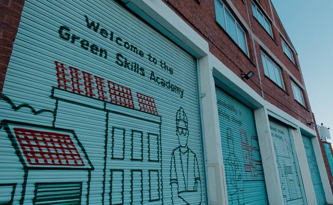 Credit: Growth Company, exterior of the renovated warehouse home to Green Skills Academy