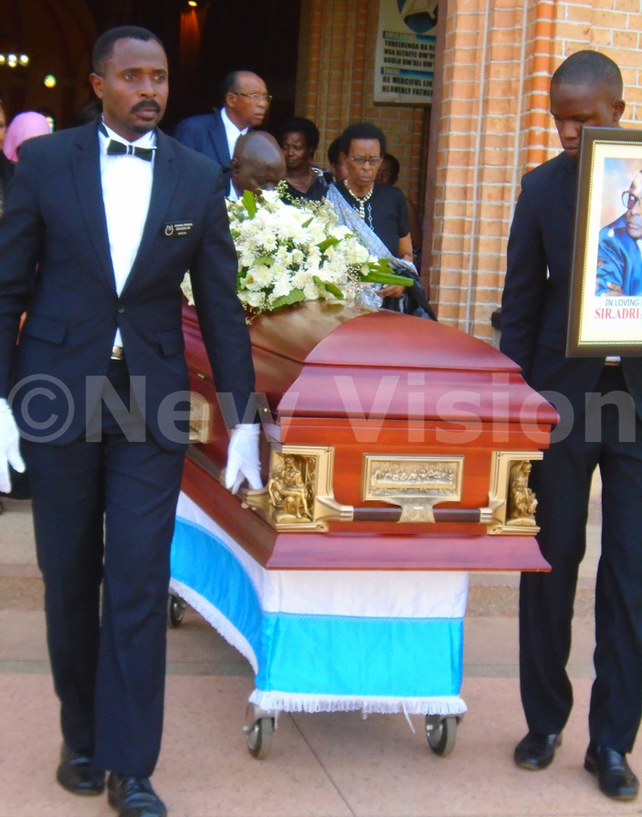  ibos casket being rolled out of ubaga athedral