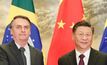  Jair Bolsonaro e o presidente da China, Xi Jinping