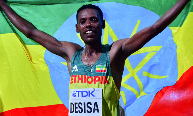 Ethiopian Desisa wins men's marathon gold in Doha Ethiopian Desisa wins men's marathon gold in Doha