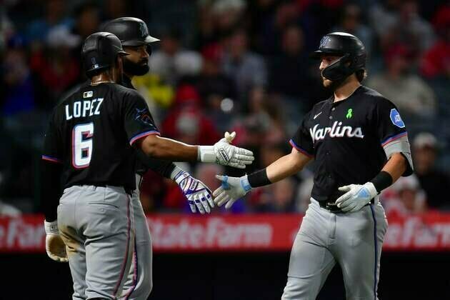 Marlins halt 3-game skid, end Angels' win streak at 8