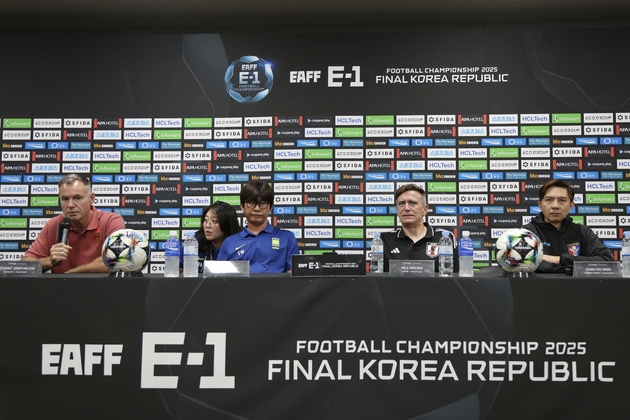 (SP)SOUTH KOREA-YONGIN-FOOTBALL-EAFF E-1-WOMEN-PRESS CONFERENCE