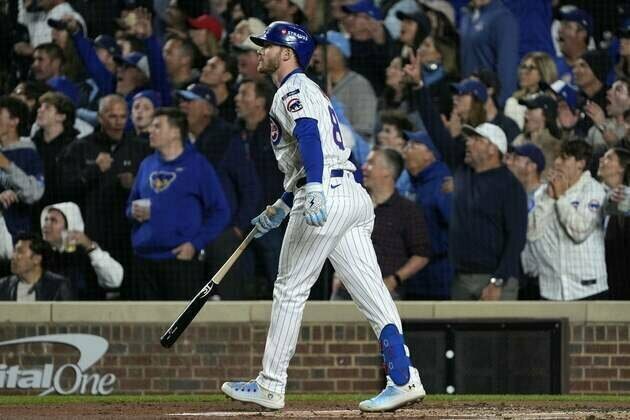 Ian Happ's blast sparks Cubs' win over Brewers, forcing Game 5