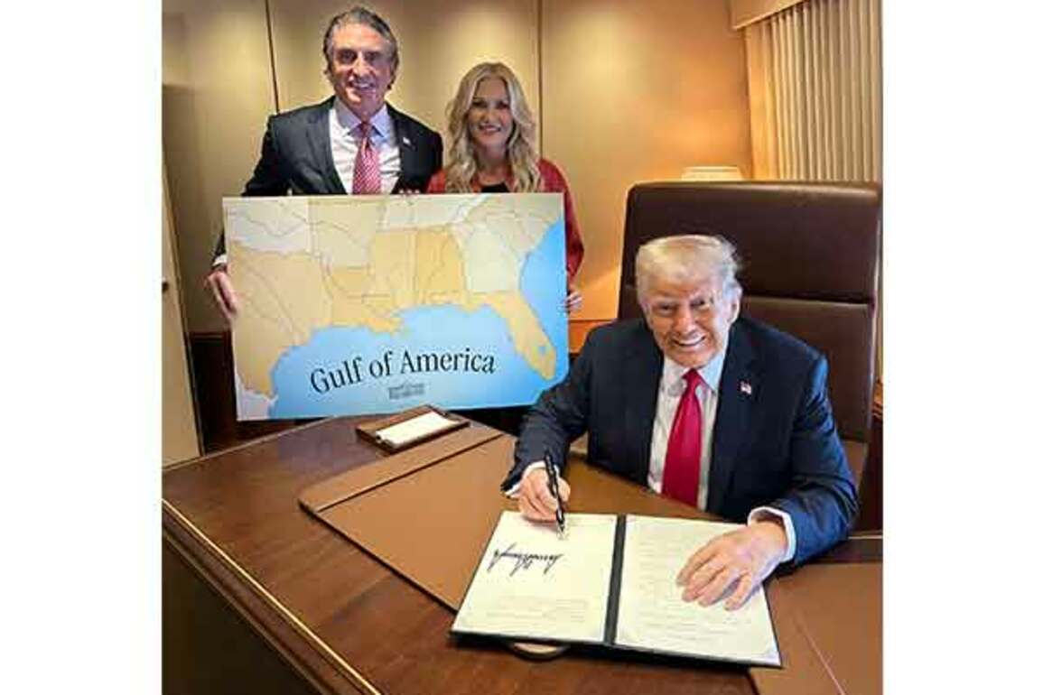 US Interior Secy Doug Burgum congratulates Trump on signing proclamation renaming Gulf of Mexico