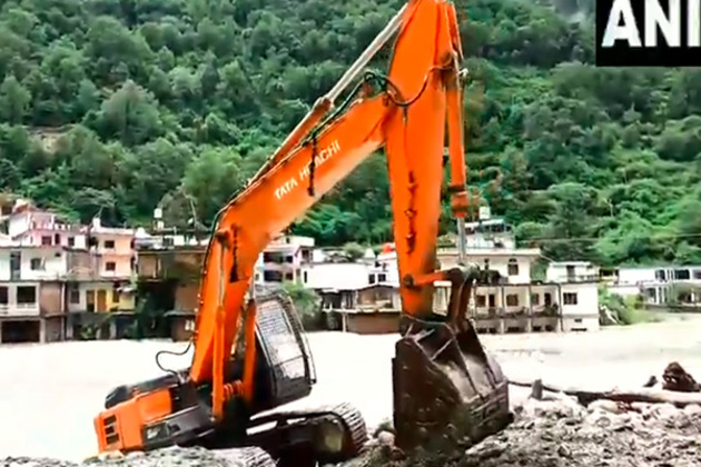 Uttarakhand: Uttarkashi admin works to drain temporary lake at Syanachatti, remove silt