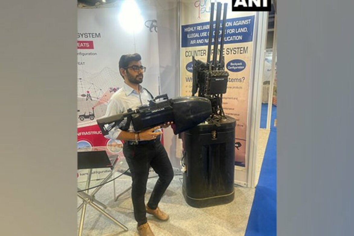 Dronaam counter-drone system displayed at Indian Navy's Swavalamban 2023 exhibition