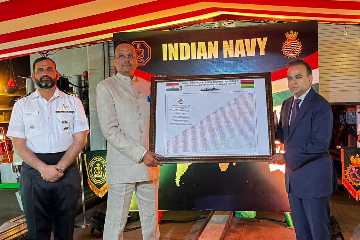 INS Sutlej completes Hydrographic survey at Mauritius