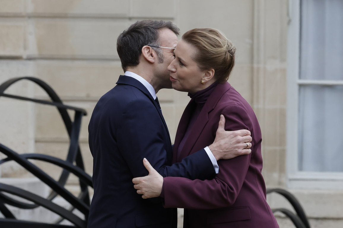 FRANCE-PARIS-MACRON-DANISH-PM-MEETING