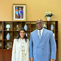 Shaikha Al Nowais meets with President of Congo in Kinshasa