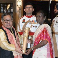 Assam folkorist-poet Anil Boro presented Padma Shri for his contribution to Bodo literature