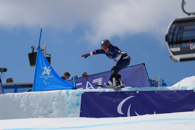 (SP)ITALY-CORTINA D'AMPEZZO-PARALYMPIC WINTER GAMES-PARA SNOWBOARD-WOMEN'S BANKED SLALOM SB-LL2
