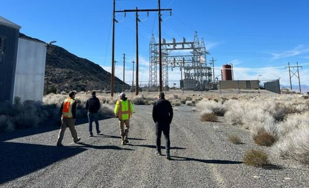 Guardian team onsite at Tempiute: 3,000 Kilowatt electric substation located onsite which provides power to the nearby town of Rachel, Nevada.