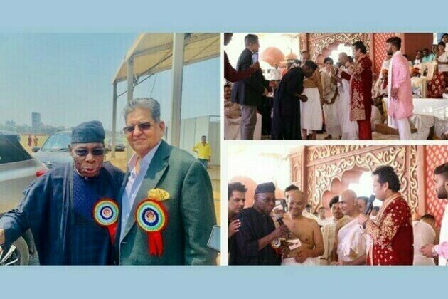 Former President Obasanjo visits India to celebrate the Acharya Padvi of the Jain Monk Naypadmasagar Ji