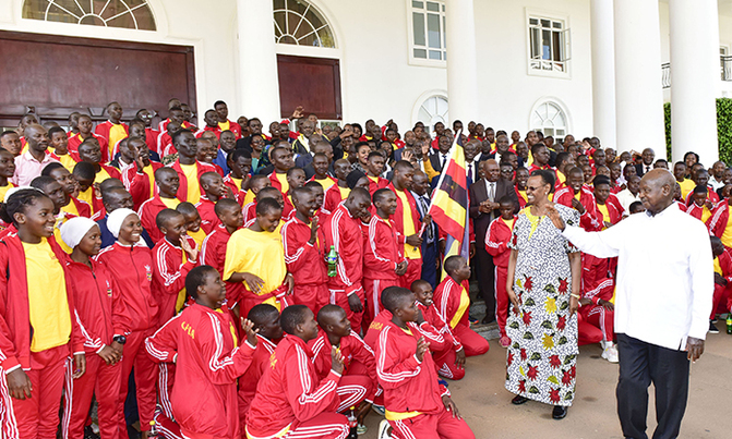 Museveni flags off Team Uganda for FEASSSA Games Museveni flags off Team Uganda for FEASSSA Games