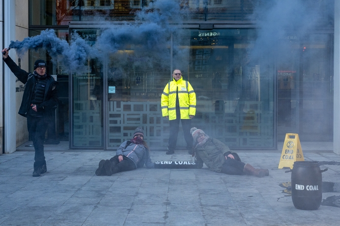 In 2023, members of Extinction Rebellion protested the permitting of the Whitehaven metallurgical coal mine by UK minister Michael Gove