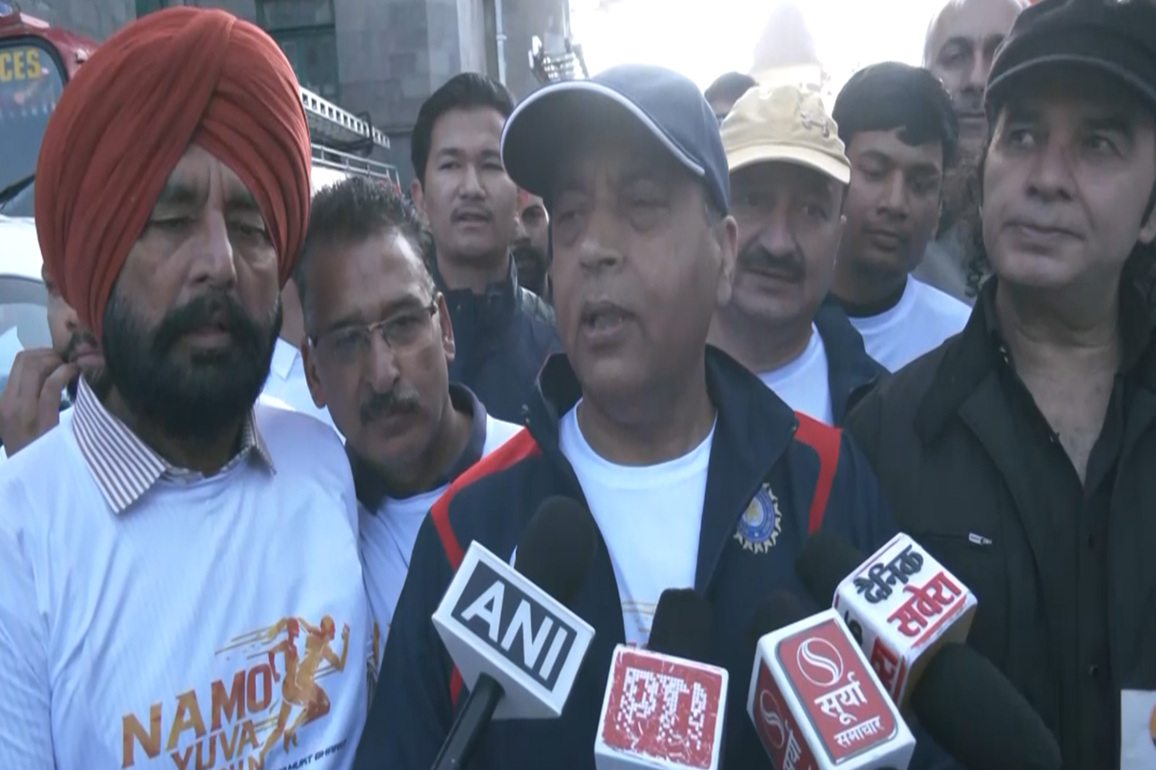 Himachal Pradesh: BJYM organises 'Namo Marathon' in Shimla; LoP Jai Ram Thakur calls for social participation