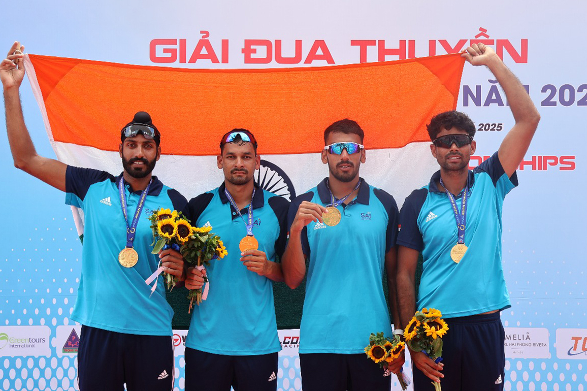 India shines at 2025 Asian Rowing Championships