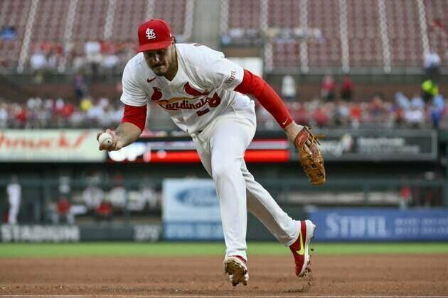 Cards 3B Nolan Arenado (sprained finger) taken out vs. Braves