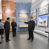 CHINA-XINJIANG-URUMQI-XI JINPING-70TH FOUNDING ANNIVERSARY-EXHIBITION-VISIT (CN)