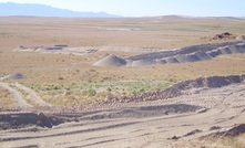 Bulk sample pits at the Southeast Pediment deposit at the Sandman gold project in Nevada