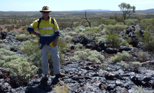 Exploration manager Rohan Williamson atop Black Hill.