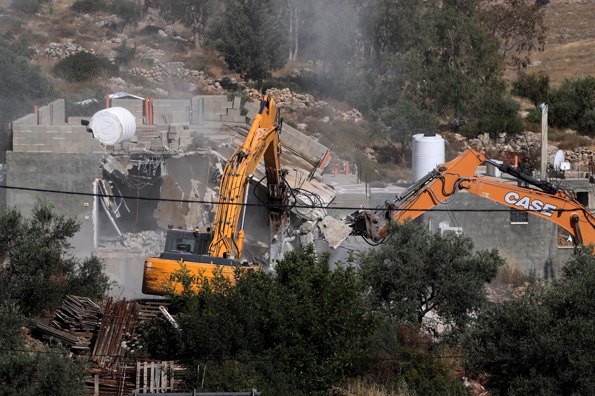 MIDEAST-RAMALLAH-PALESTINIAN BUILDING-DEMOLITION