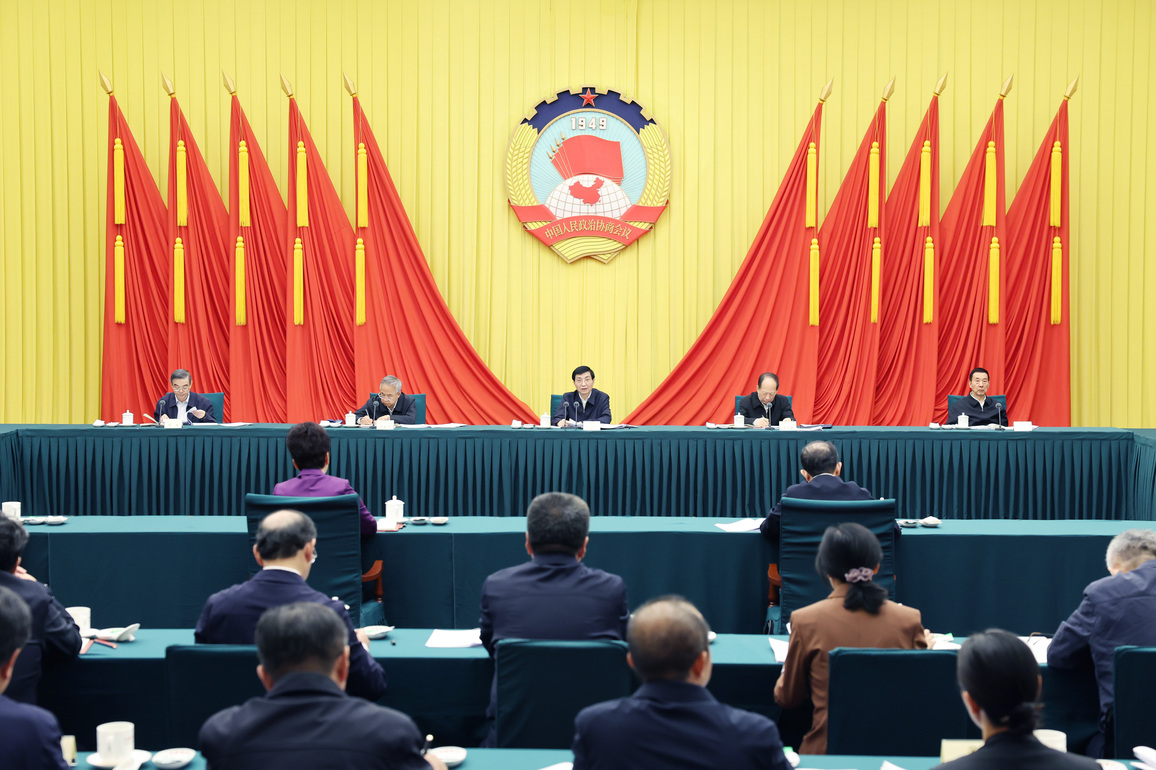 CHINA-BEIJING-WANG HUNING-CPPCC NATIONAL COMMITTEE-CHAIRPERSON'S COUNCIL MEETING (CN)