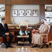 Saif bin Zayed meets Uzbek Minister of Internal Affairs