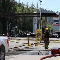 3 in hospital after motorhome fire spreads to gas station near Chilliwack, B.C.