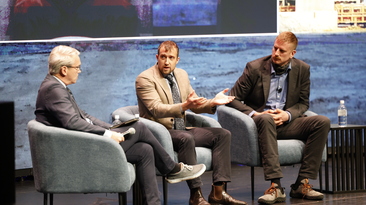 (Left-to-right) Tom Switzer, Dr Chris Keefer and Adian Morrison