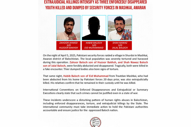 BYC condemns extrajudicial killings of Baloch youths by Pakistani security forces