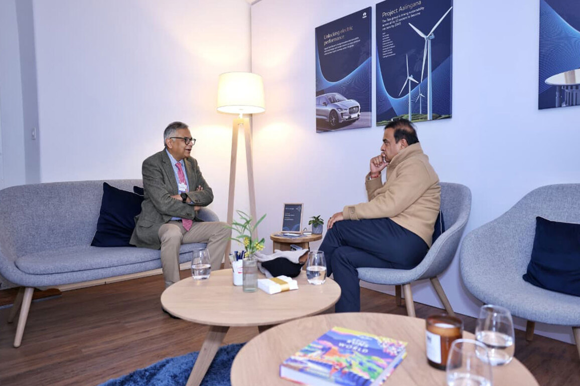 Assam CM meets Tata Group Chairman at WEF, says, "Tata Group is anchoring Assam's semiconductor industry"