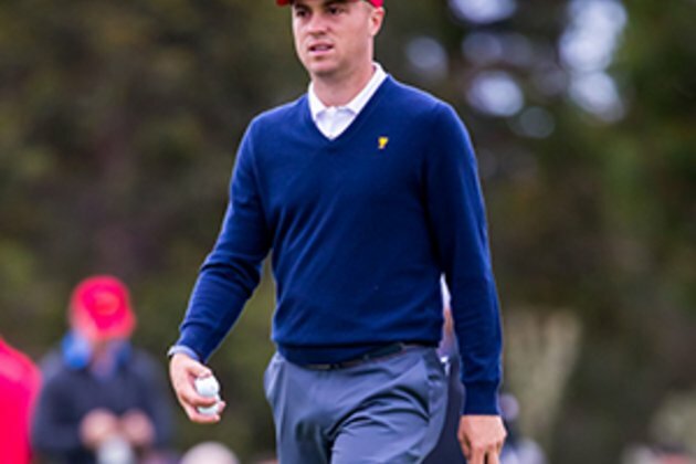 &#039;I love me some me&#039; - Thomas channels NFL&#039;s Owens at Presidents Cup