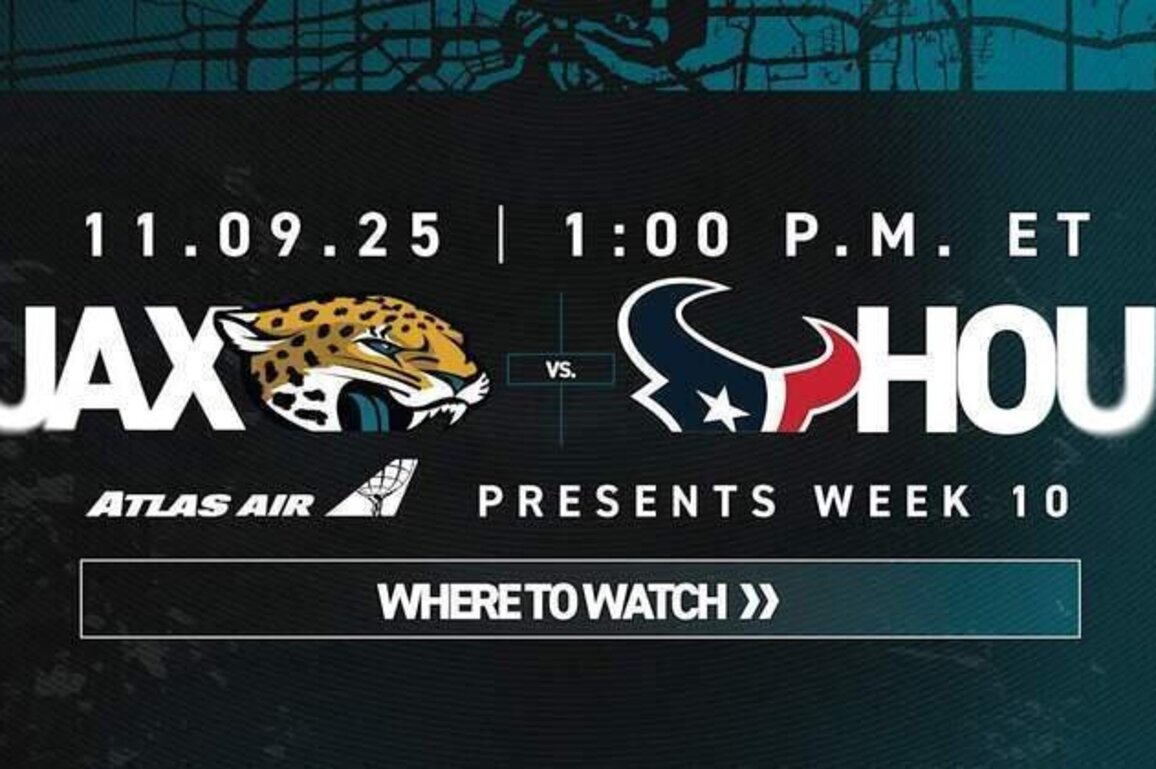 Where to Watch: Jaguars vs. Texans, Week 10 of 2025 NFL Season