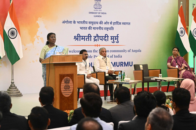President Droupadi Murmu addresses members of Indian community in Angola