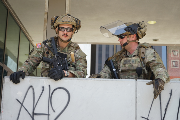 U.S.-CALIFORNIA-LOS ANGELES-POLICE-PROTESTERS