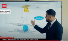  Environment superintendent Emanuel Ibarra discusses the causes of the Tierra Amarilla sinkhole in Chile