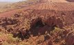 The Juukan rock shelters prepped for blasting.