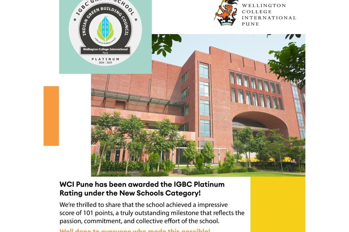 Wellington College International Pune Awarded IGBC Platinum Rating for Green Schools