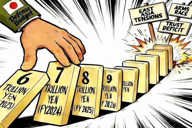 Cartoon: When Japan pushes the domino...