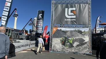 The LiuGong booth at CONExpo