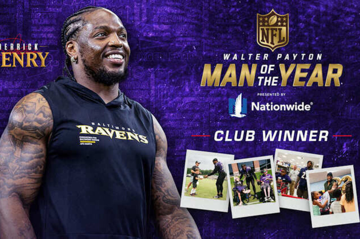 Derrick Henry Is Ravens' 2025 Walter Payton Man of the Year