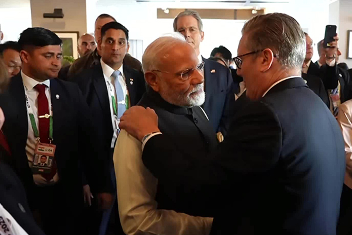 PM Modi meets UK PM Keir Starmer at G7 summit
