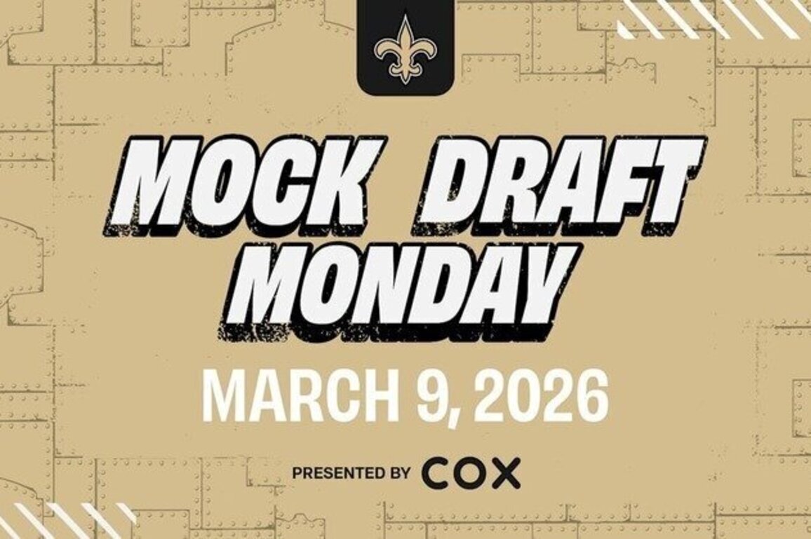 Saints Mock Draft Monday 3/9/2026